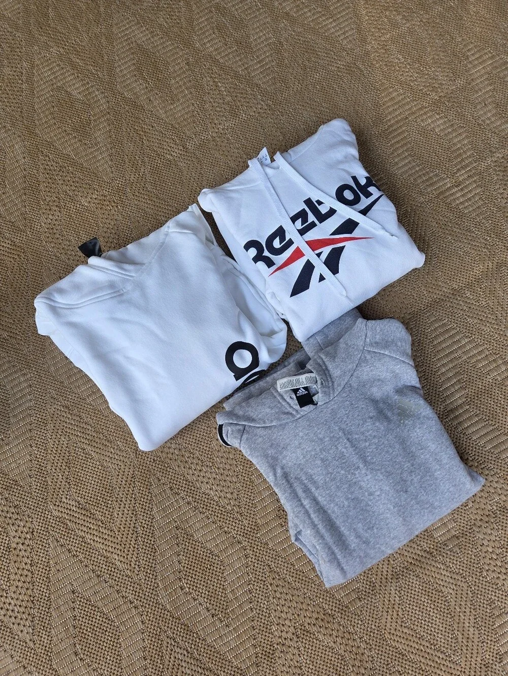 Adidas And Reebok Hoodies x 3